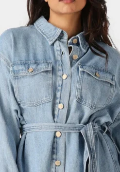 lichtblauwe 7 for all mankind mini jurk shirt dress