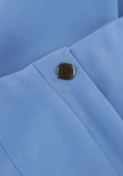 lichtblauwe access pantalon high-waist pants with seam detail