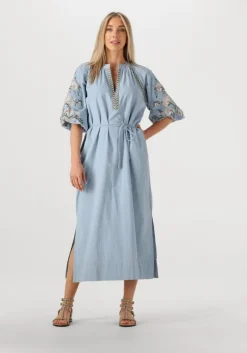 lichtblauwe aimee the label maxi jurk miranda