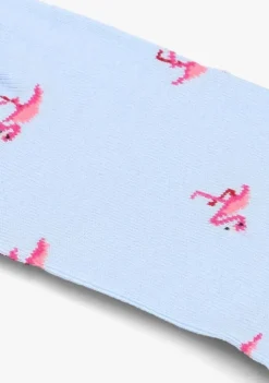 lichtblauwe alfredo gonzales sokken flamingos