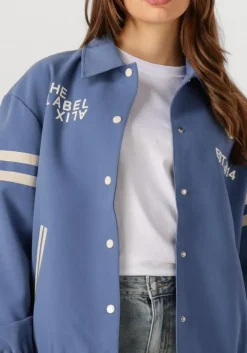lichtblauwe alix the label jack ladies woven sport bomber