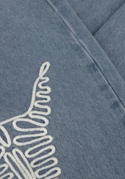 lichtblauwe alix the label wide jeans ladies woven denim bull pants