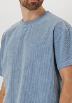 lichtblauwe anerkjendt t-shirt akvillads corduroy s/s tee