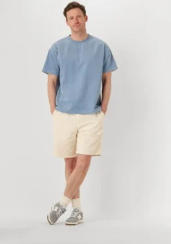 lichtblauwe anerkjendt t-shirt akvillads corduroy s/s tee