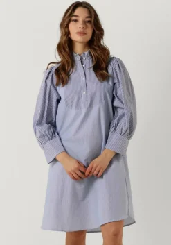 lichtblauwe antik batik mini jurk polette dress