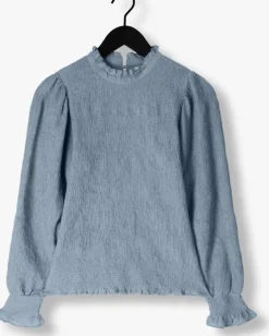 lichtblauwe antik batik top angelie smock blouse