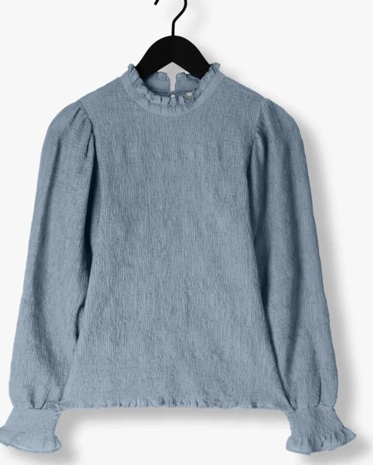 lichtblauwe antik batik top angelie smock blouse