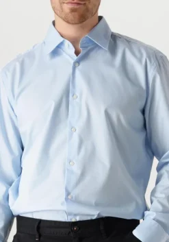 lichtblauwe boss black klassiek overhemd h-hank-kent0c1-214