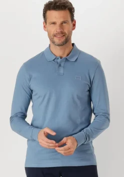 lichtblauwe boss orange polo passerby