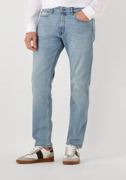 lichtblauwe boss orange straight leg jeans delaware bo