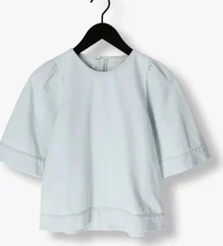 lichtblauwe by-bar blouses olivia bleeched denim blouse
