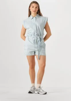lichtblauwe by-bar playsuits ollie bleeched denim suit