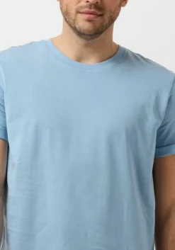 lichtblauwe calvin klein t-shirt badge turn up sleeve