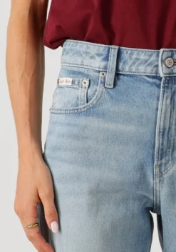 lichtblauwe calvin klein wide jeans high rise straight lt cape