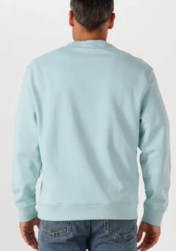 lichtblauwe calvin klein sweater ls eu 350terry monogram cn sweat