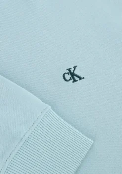 lichtblauwe calvin klein sweater ls eu 350terry monogram cn sweat