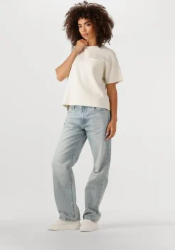 lichtblauwe calvin klein straight leg jeans signature 90s straight lafayette