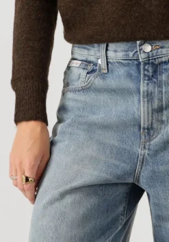 lichtblauwe calvin klein wide jeans the wide leg blue gulf