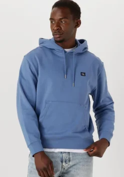 lichtblauwe calvin klein sweater ls eu badge 350 terry hoodie