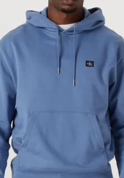lichtblauwe calvin klein sweater ls eu badge 350 terry hoodie