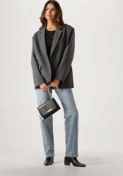 lichtblauwe calvin klein straight leg jeans high rise straight