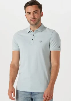 lichtblauwe cast iron polo short sleeve polo essential