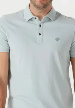 lichtblauwe cast iron polo short sleeve polo essential