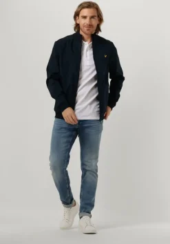 lichtblauwe cast iron slim fit jeans shiftback regular tapered medium indigo wash