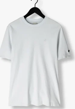 lichtblauwe cast iron t-shirt short sleeve r-neck regular fit interlock