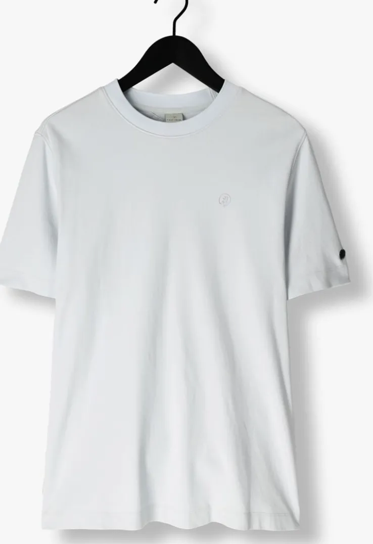 lichtblauwe cast iron t-shirt short sleeve r-neck regular fit interlock