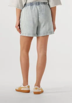 lichtblauwe catwalk junkie korte broek pull on denim short