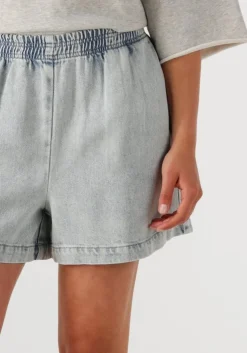 lichtblauwe catwalk junkie korte broek pull on denim short