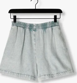 lichtblauwe catwalk junkie korte broek pull on denim short