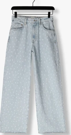 lichtblauwe catwalk junkie wide jeans jeans loose with textured fabric