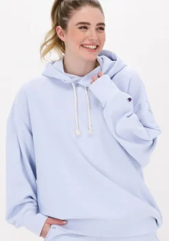 lichtblauwe champion trui hooded sweatshirt dms plain