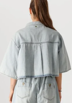 lichtblauwe circle of trust blouses mae denim blouse