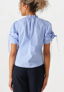 lichtblauwe co'couture blouses diviacc puff ss blouse