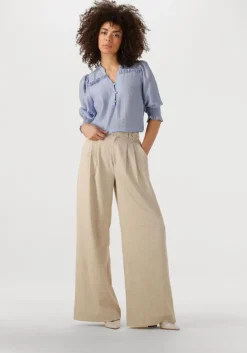 lichtblauwe co'couture blouses charliecc frill ss shirt