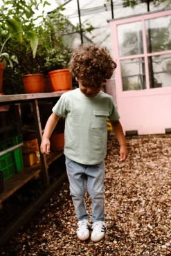 lichtblauwe daily7 cargo jeans 2600 straight fit printed