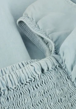 lichtblauwe daily7 mini jurk ruffle dress sleeveless