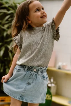 lichtblauwe daily7 minirok denim skirt