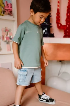 lichtblauwe daily7 shorts cargo denim short