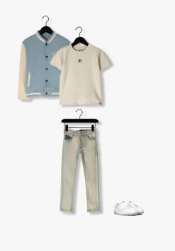 lichtblauwe daily7 skinny jeans 2700 skinny fit print