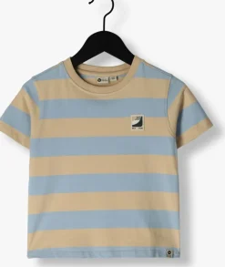 lichtblauwe daily7 t-shirt t-shirt big stripe