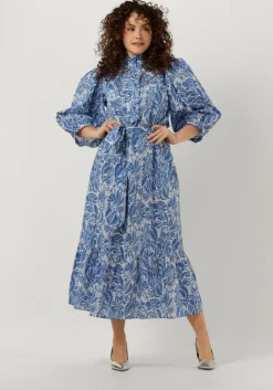 lichtblauwe dea kudibal midi jurk my ns (co)