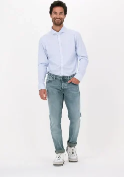 lichtblauwe desoto casual overhemd hai