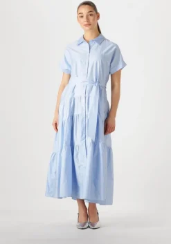 lichtblauwe devotion maxi jurk ear