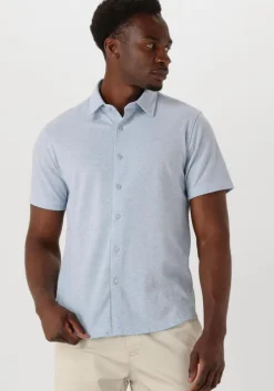 lichtblauwe dstrezzed casual overhemd anthony shirt