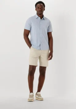 lichtblauwe dstrezzed casual overhemd anthony shirt