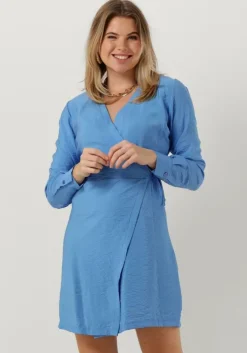 lichtblauwe envii mini jurk envictoria ls short dress 6891